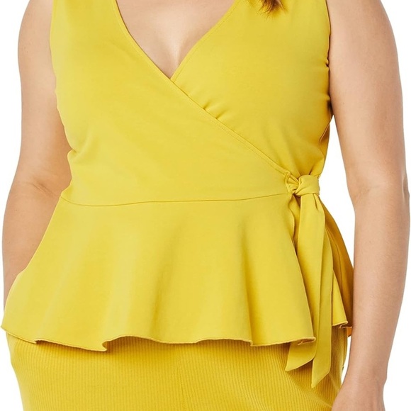 TEREA Women's Kiara Peplum Surplice Tank Top - Picture 6 of 11